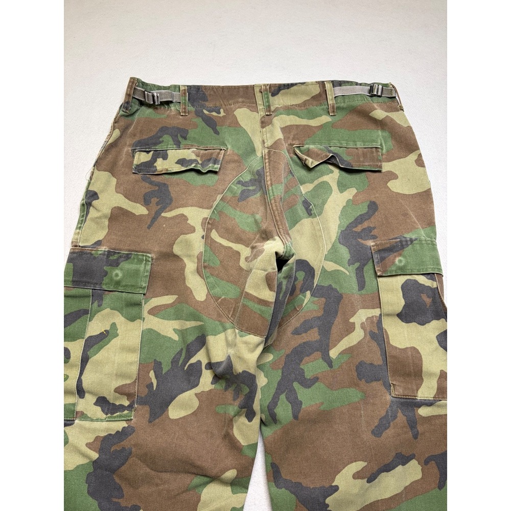 Vintage Cargo Pants Mens Large Camo Woodland Military Tactical BDU Distressed - Picture 3 of 13